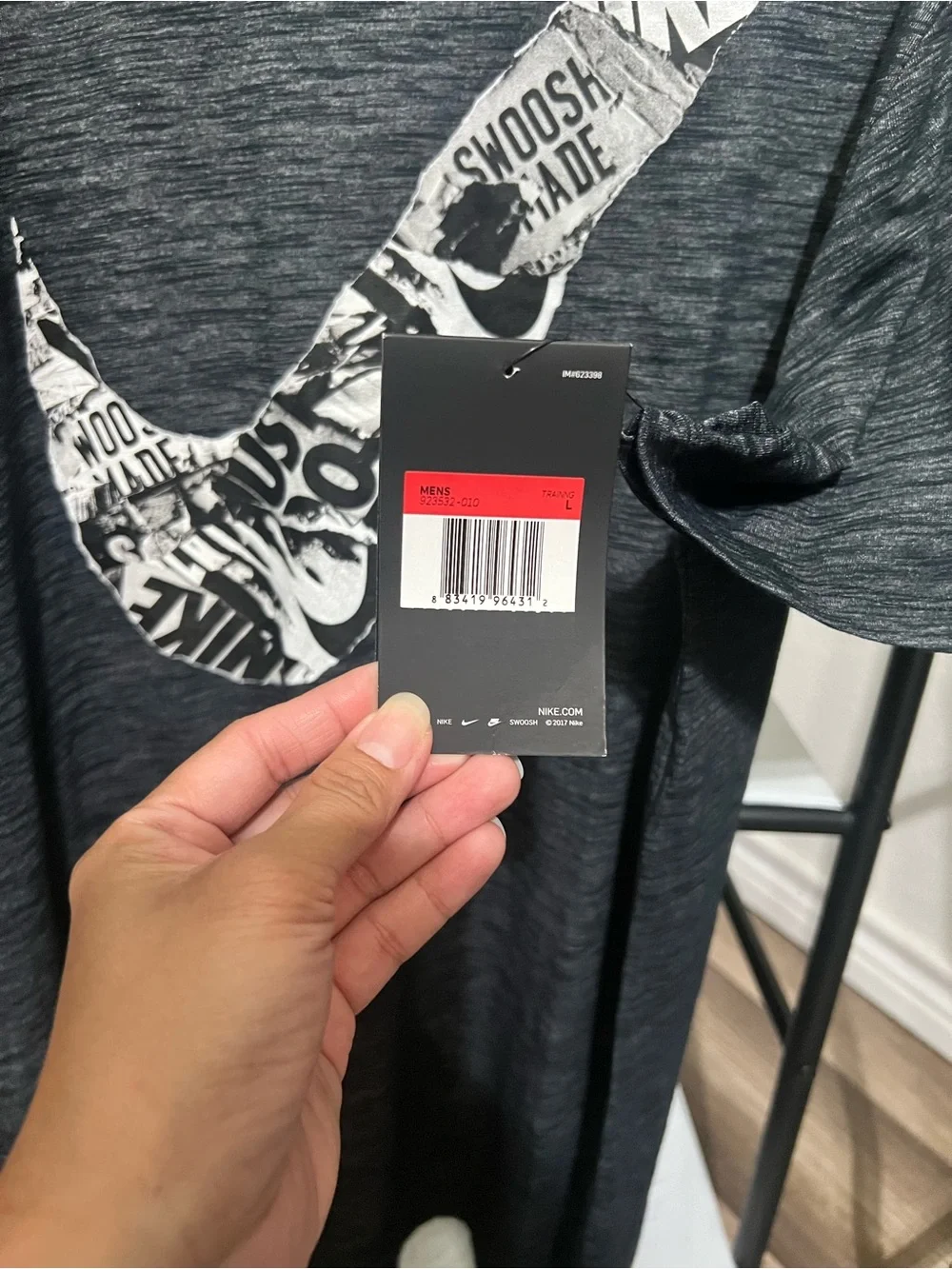 NWT Nike Men's Gray Graphic Dri-FIT T-Shirt